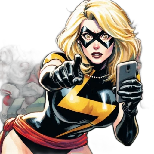 comic book art, concept art, cartoon, female transparent PNG cut-out