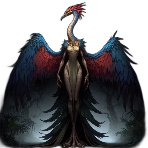 creature, dragon, dress, crown transparent PNG cut-out