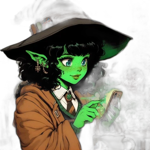 staff, face, creature, hat transparent PNG cut-out