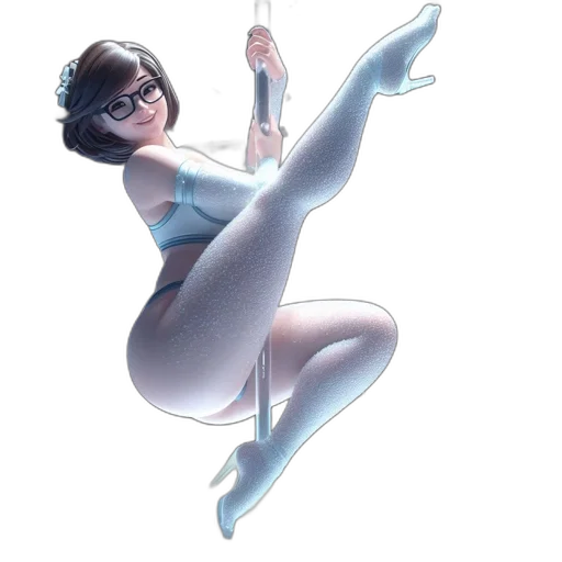 dress, robot, staff, concept art transparent PNG cut-out