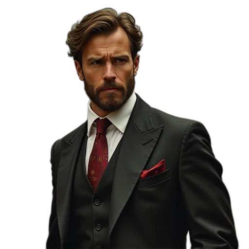 jacket, face, photorealistic, will transparent PNG cut-out