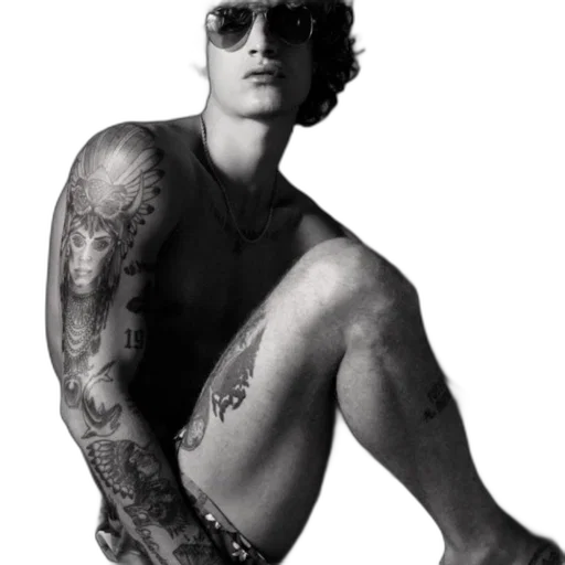 photorealistic, young, man, curly transparent PNG cut-out