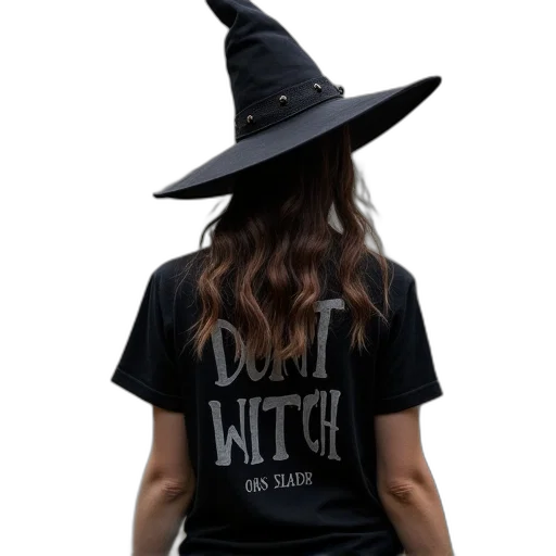 hat, dress, staff, hair transparent PNG cut-out
