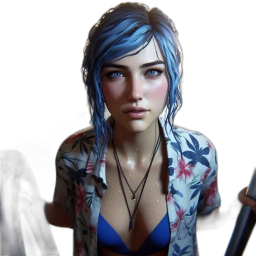 dress, face, jacket, concept art transparent PNG cut-out