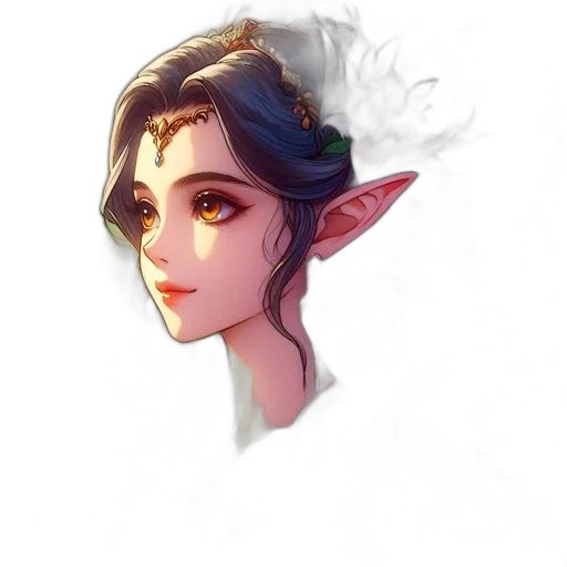 face, crown, dragon, staff transparent PNG cut-out