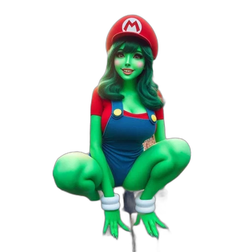 dress, creature, hat, staff transparent PNG cut-out