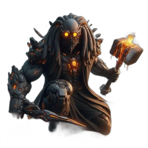 creature, staff, mask, concept art transparent PNG cut-out