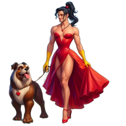 dress, comic book art, concept art, fantasy art transparent PNG cut-out