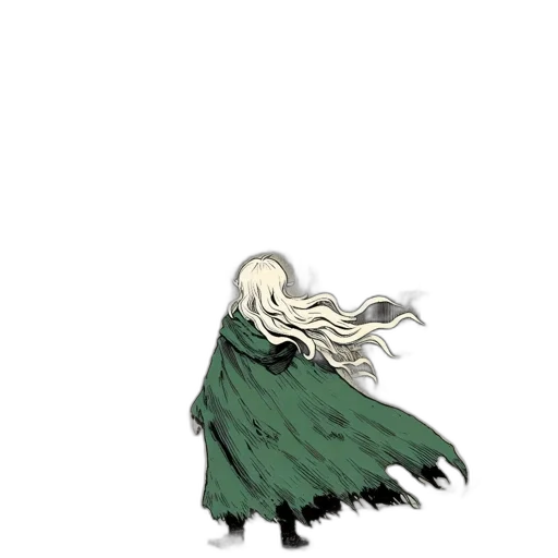 dress, hair, creature, mask transparent PNG cut-out