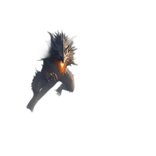 dragon, animal, hair, creature transparent PNG cut-out