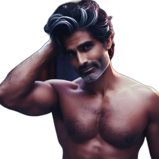 hair, photorealistic, man, defined transparent PNG cut-out