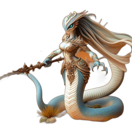 dragon, sword, staff, fantasy art transparent PNG cut-out