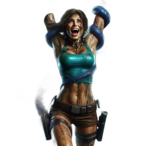 concept art, comic book art, fantasy art, cyberpunk transparent PNG cut-out