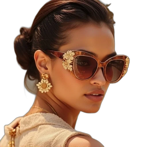 jewelry, photorealistic, 3d render, golden transparent PNG cut-out
