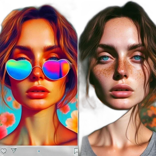 face, photorealistic, oil painting, fantasy art transparent PNG cut-out