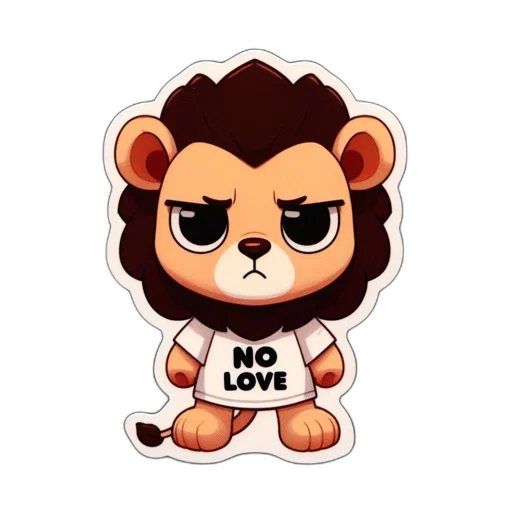 cartoon, pixel art, illustrated, lion transparent PNG cut-out