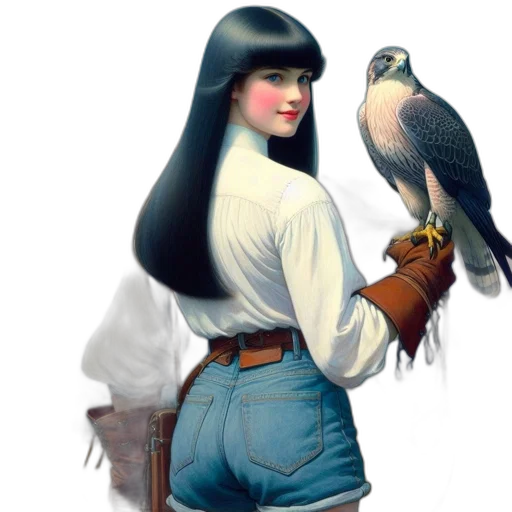 concept art, fantasy art, photorealistic, oil painting transparent PNG cut-out