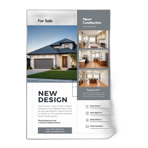 3d render, flyer, new, construction transparent PNG cut-out