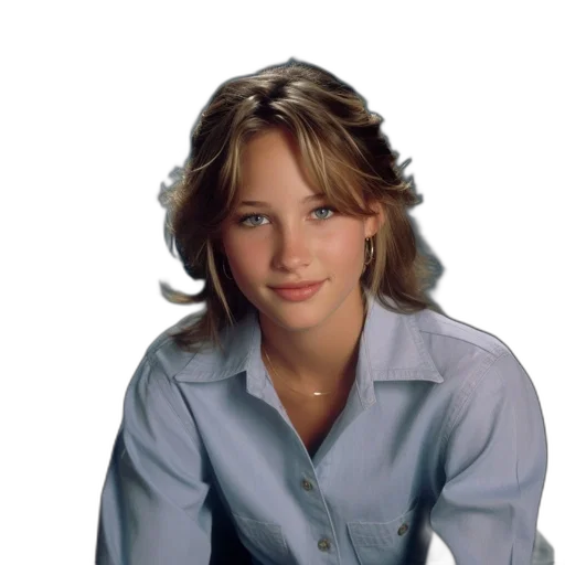 face, jacket, hair, jewelry transparent PNG cut-out