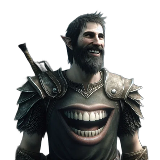 face, mask, staff, creature transparent PNG cut-out