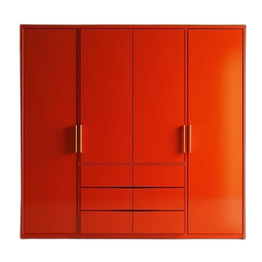 furniture, 3d render, red, neon transparent PNG cut-out