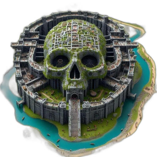 building, concept art, 3d render, fantasy art transparent PNG cut-out