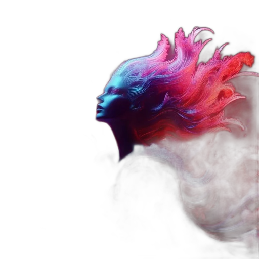 dragon, mask, hair, creature transparent PNG cut-out