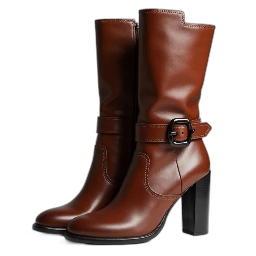 shoes, photorealistic, pair, brown transparent PNG cut-out