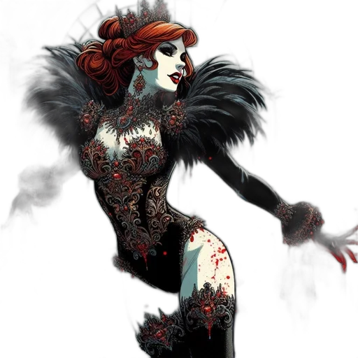 dress, concept art, fantasy art, comic book art transparent PNG cut-out