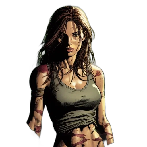 comic book art, concept art, pixel art, cyberpunk transparent PNG cut-out