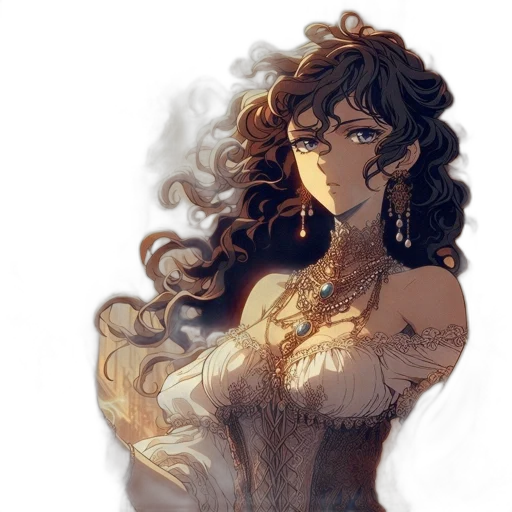 dress, crown, jewelry, face transparent PNG cut-out