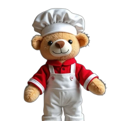 staff, stuffed, toy, chef transparent PNG cut-out