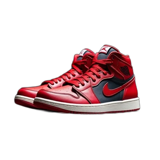 shoes, 3d render, photorealistic, red transparent PNG cut-out