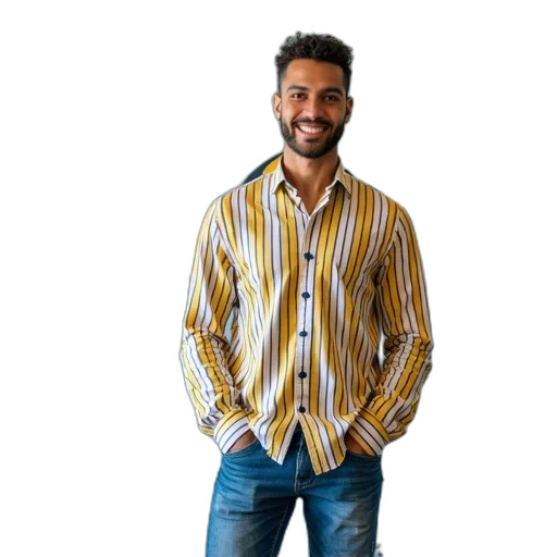 jacket, staff, man, standing transparent PNG cut-out