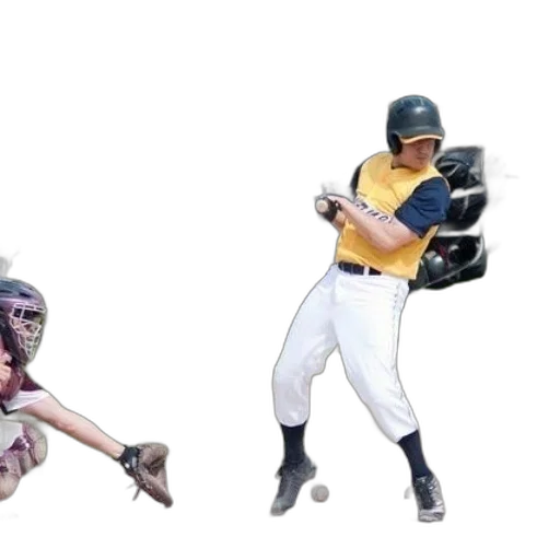 3d render, baseball, player, yellow transparent PNG cut-out