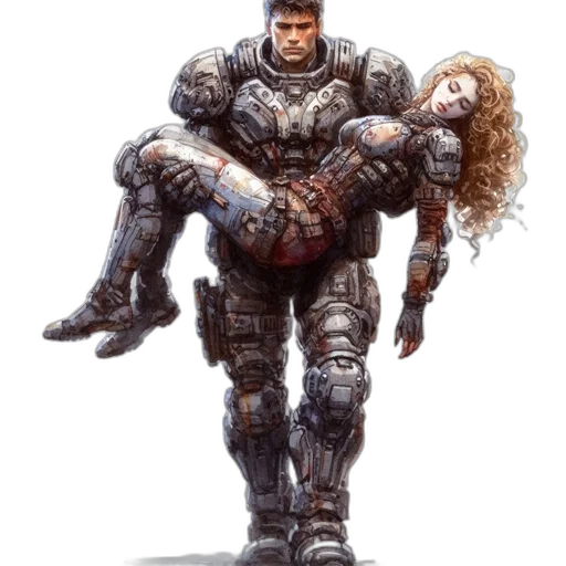 robot, weapon, concept art, fantasy art transparent PNG cut-out