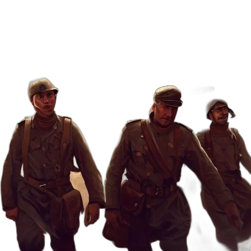 hat, staff, weapon, jacket transparent PNG cut-out