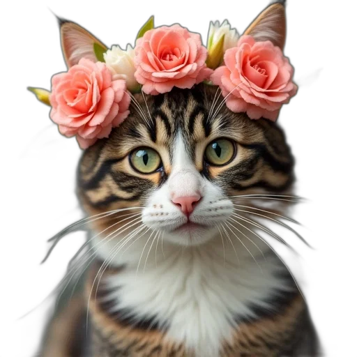 crown, animal, flower, hat transparent PNG cut-out