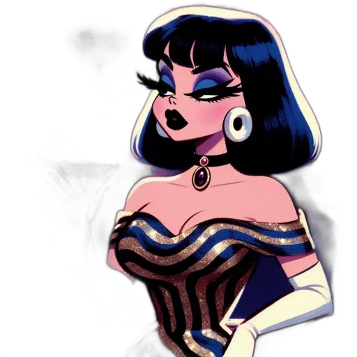dress, jewelry, concept art, cartoon transparent PNG cut-out