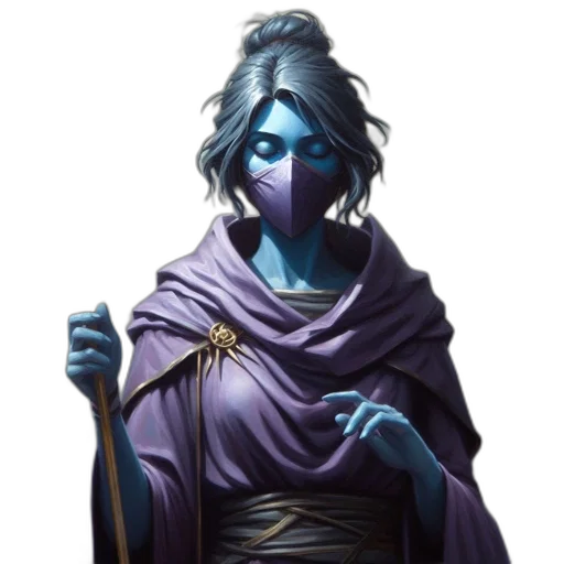 staff, mask, face, fantasy art transparent PNG cut-out