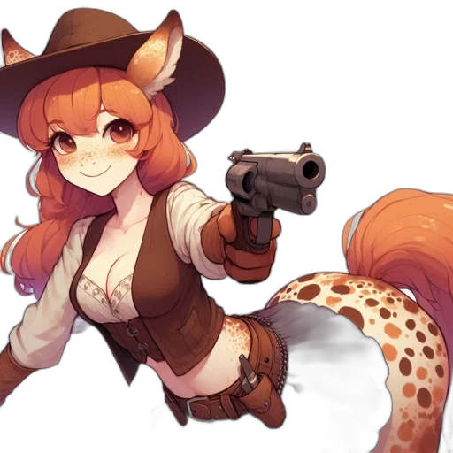weapon, staff, animal, hat transparent PNG cut-out