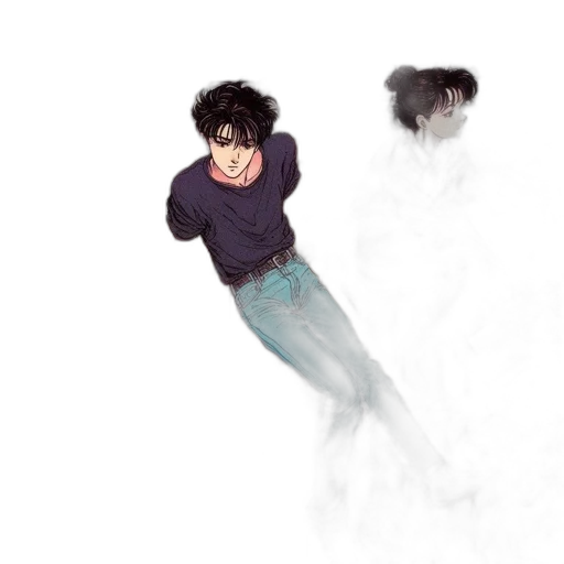 creature, hair, concept art, watercolor transparent PNG cut-out
