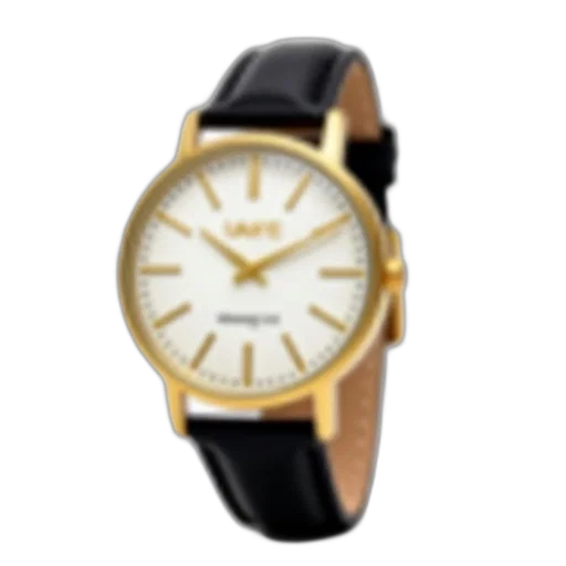 jewelry, gold, wristwatch, black transparent PNG cut-out
