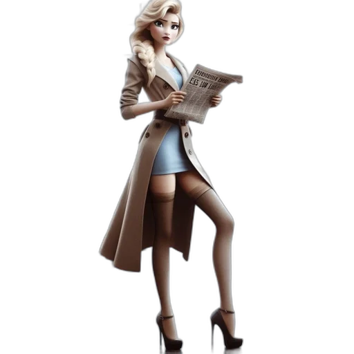 staff, dress, concept art, 3d render transparent PNG cut-out