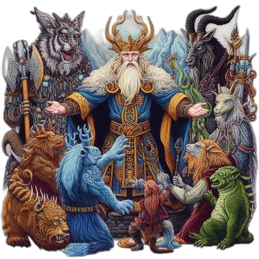 dragon, crown, staff, animal transparent PNG cut-out
