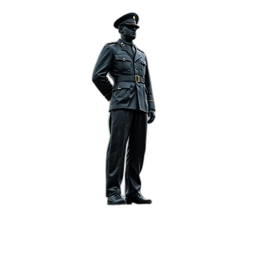 staff, jacket, robot, hat transparent PNG cut-out