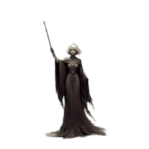 staff, dress, concept art, fantasy art transparent PNG cut-out