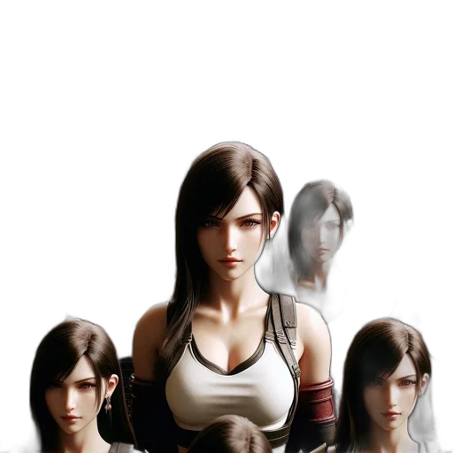 face, concept art, 3d render, photorealistic transparent PNG cut-out
