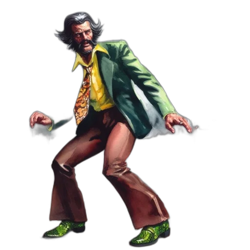 jacket, staff, concept art, comic book art transparent PNG cut-out