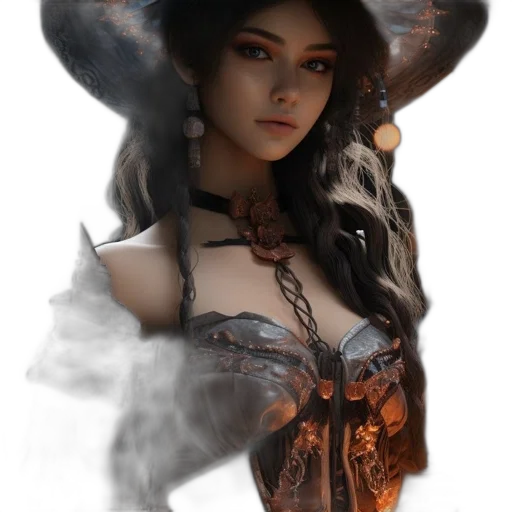 dress, hat, jewelry, mask transparent PNG cut-out